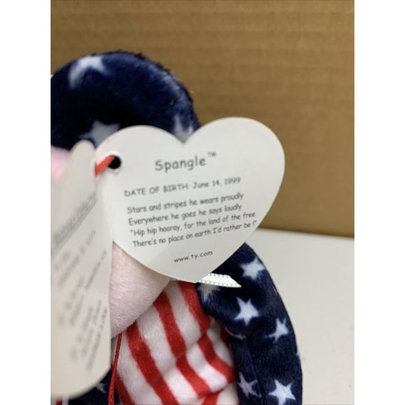 Vintage Ty Beanie baby Spangle Pink face With Tag Born June 14, 1999 - Picture 4 of 4